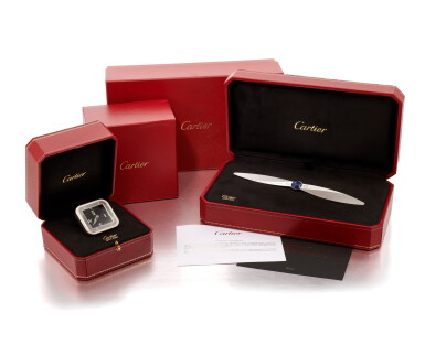 View full screen - View 1 of Lot 180. CARTIER | FOR THE 2004 S.I.H.H LIMITED EDITION PROPELLER PAPER KNIFE AND COMPASS (EDIZIONE LIMITATA TAGLIACARTE E COMPASSO).