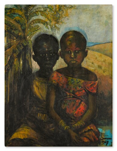 View full screen - View 1 of Lot 140. Chiekwe and Caro.