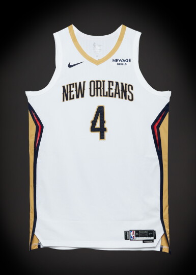 View full screen - View 1 of Lot 40. Hunter Dickinson ‘Rookie Debut’ New Orleans Pelicans 2025-2026 NBA Tip-Off Game Worn Association Edition Jersey.