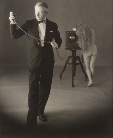 View full screen - View 1 of Lot 15. Irving Penn | Cecil Beaton with Nude, New York, 1946 .