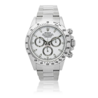 View full screen - View 1 of Lot 94. ROLEX | REFERENCE 116520 DAYTONA A STAINLESS STEEL AUTOMATIC CHRONOGRAPH WRISTWATCH WITH BRACELET, CIRCA 2012.
