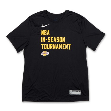 View full screen - View 1 of Lot 70. D'Angelo Russell Los Angeles Lakers 2023-24 In-Season Tournament Quarterfinals City Edition Warmup Top.