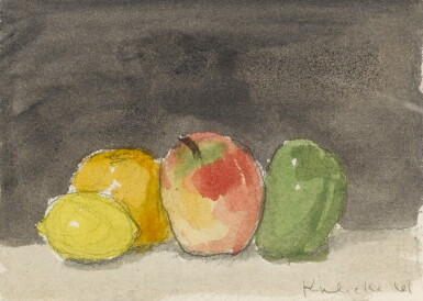 View full screen - View 1 of Lot 219. Green Pear and Red Apple.