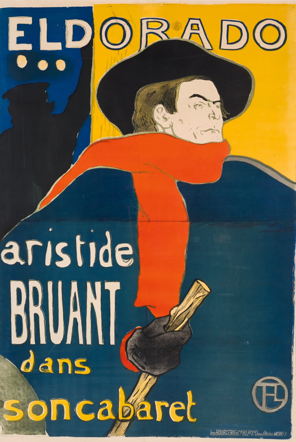View full screen - View 1 of Lot 136. HENRI DE TOULOUSE-LAUTREC | ELDORADO: ARISTIDE BRUANT (W. P5; D. 344; A. 7; ADR. 4).