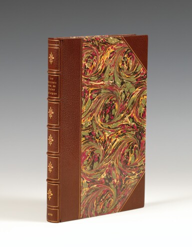 View full screen - View 1 of Lot 96. LAFORGUE. Les derniers vers... Paris, 1890. In-8, demi-maroquin (Devauchelle). Edition en grande partie originale. .