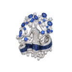 Diamond and Sapphire 'Virgo' Brooch, France