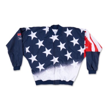 View full screen - View 1 of Lot 43. Isiah Thomas Team USA 1994 Basketball Warm Up Jacket .