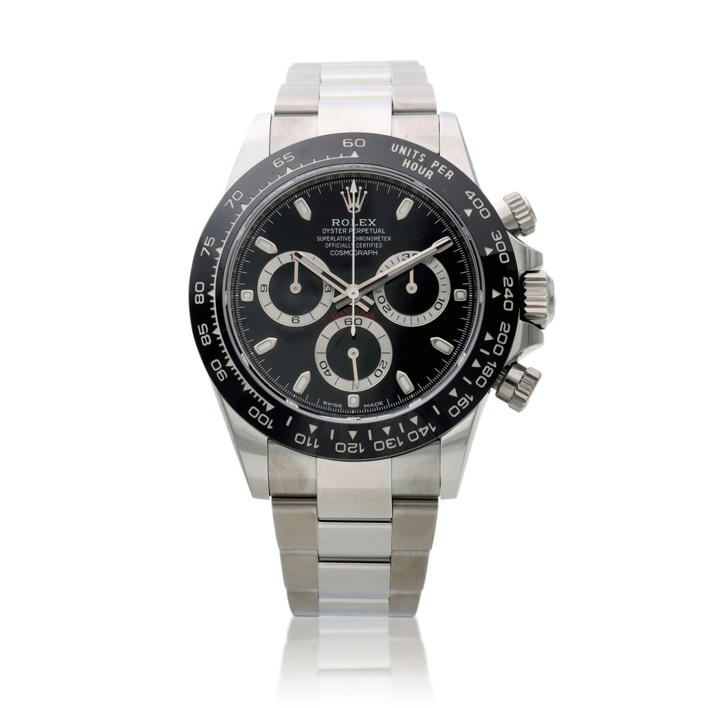 全螢幕檢視 - 查看5Reference 116500LN Daytona, A stainless steel automatic chronograph wristwatch with bracelet and ceramic bezel, Circa 2021的1