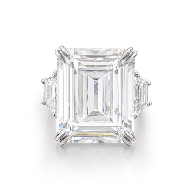 View full screen - View 1 of Lot 1834. Diamond Ring | 20.03 克拉 D 色 内部無暇 長方形 鑽石戒指.