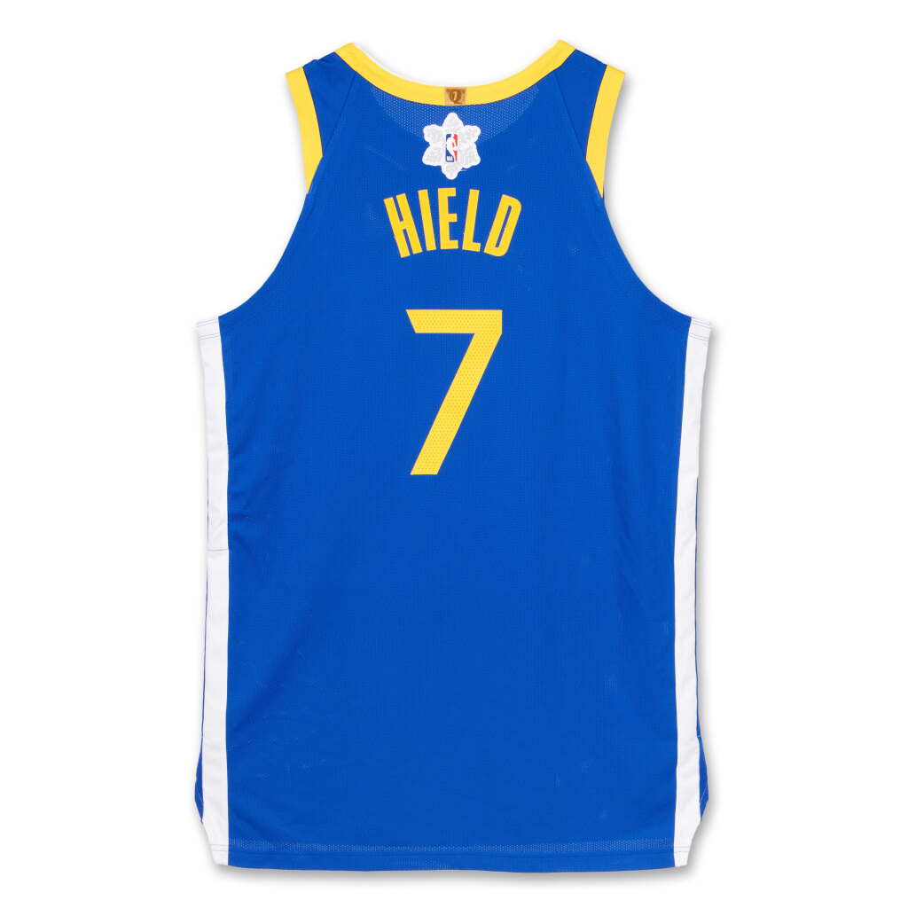 View full screen - View 1 of Lot 60. Buddy Hield ‘Christmas Day’ Golden State Warriors 2024-2025 Game Worn Icon Edition Jersey.