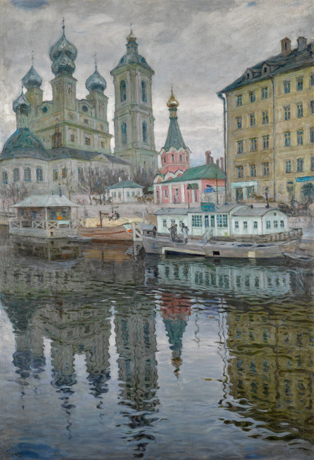 View full screen - View 1 of Lot 43. View of Vasilievsky Island with the Church of the Annunciation.