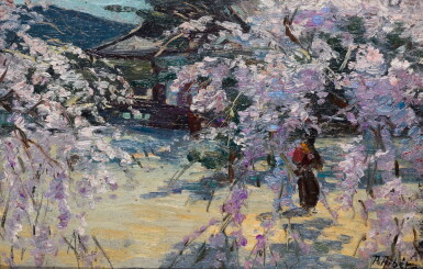 View full screen - View 1 of Lot 97. PEDRO RIBERA | A stroll under the cherry blossom, Kyoto.