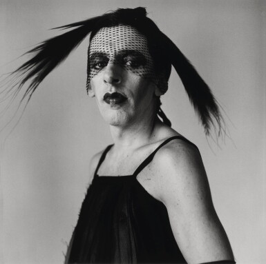 View full screen - View 1 of Lot 30. PETER HUJAR | 'JOHN HEYS IN LANA TURNER DRESS (#1)'.