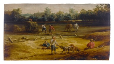 View full screen - View 1 of Lot 549. Peasants harvesting.