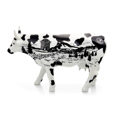View full screen - View 1 of Lot 8175. Reference GFT000658.00 | A ceramic cow figurine, Made in collaboration with Cow Parade, Circa 2006 | 愛彼 | 型號GFT000658.00 | 陶瓷乳牛擺設,與 Cow Parade 合製,約2006年製.