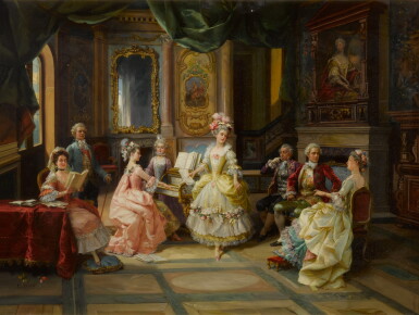 View full screen - View 1 of Lot 475. Music in the Parlor.