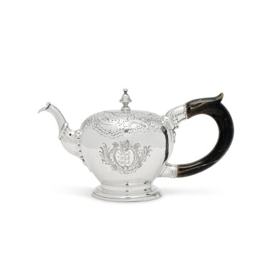 View full screen - View 1 of Lot 827. An American Silver Teapot, John Burt, Boston, circa 1750.