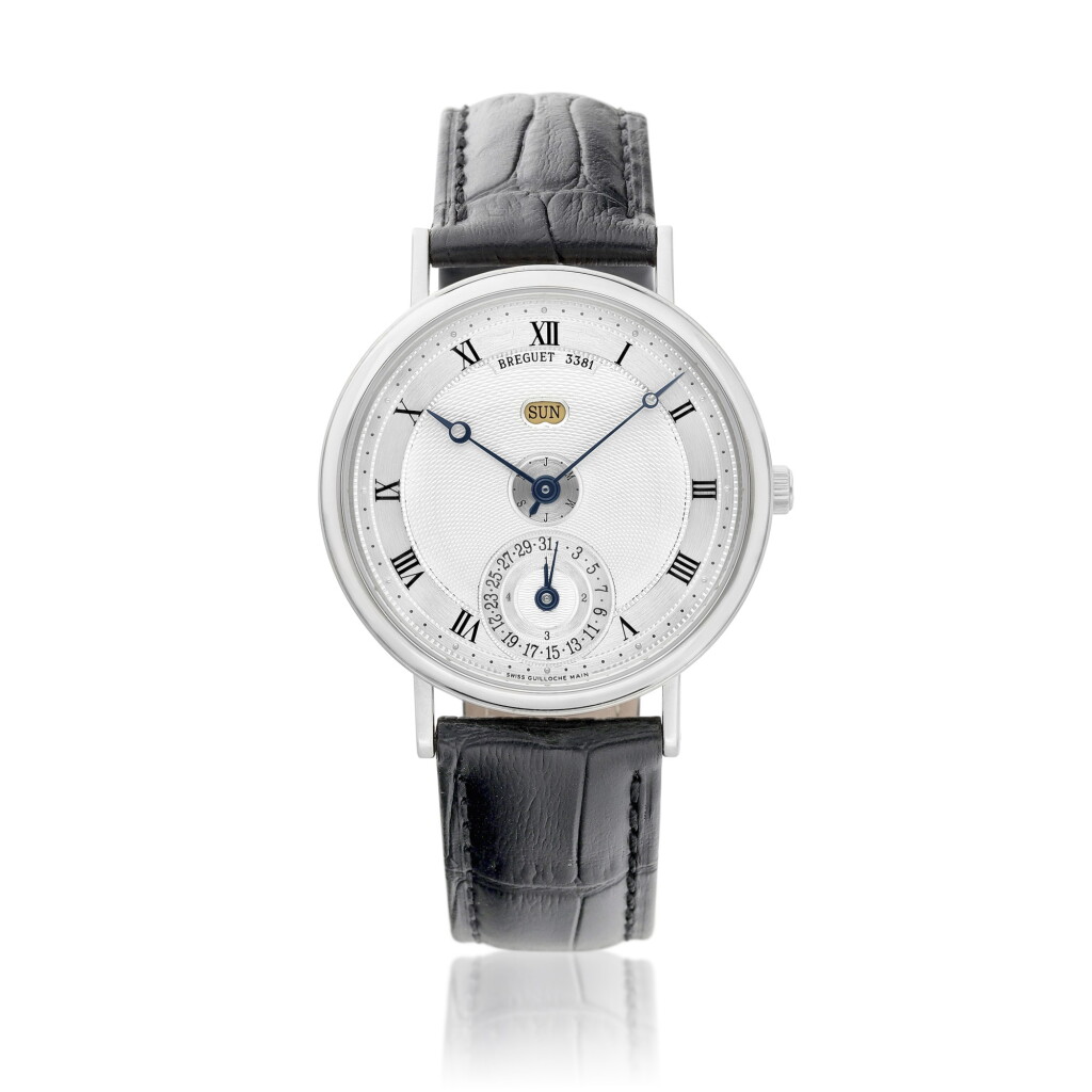 View full screen - View 1 of Lot 8012. Reference 7707 | A white gold linear perpetual calendar wristwatch, Circa 2000 | 寶璣 | 型號7707 | 白金直綫萬年曆腕錶,約2000年製.