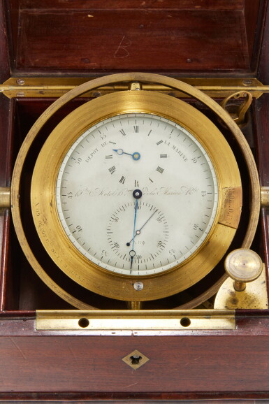 View full screen - View 1 of Lot 177. A fine one-day boxed marine chronometer, No. 119, Circa 1830.