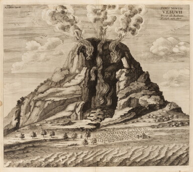 View full screen - View 1 of Lot 35. Mundus subterraneus. 1665. 2 vol. in-folio. Rel. de l'ép. Ed. originale. + La Chine illustrée. 1670..