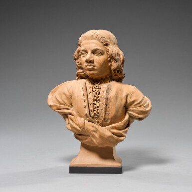 View full screen - View 1 of Lot 140. ENGLISH, 18TH CENTURY | BUST OF ALLAN RAMSAY, POSSIBLY A SELF PORTRAIT.