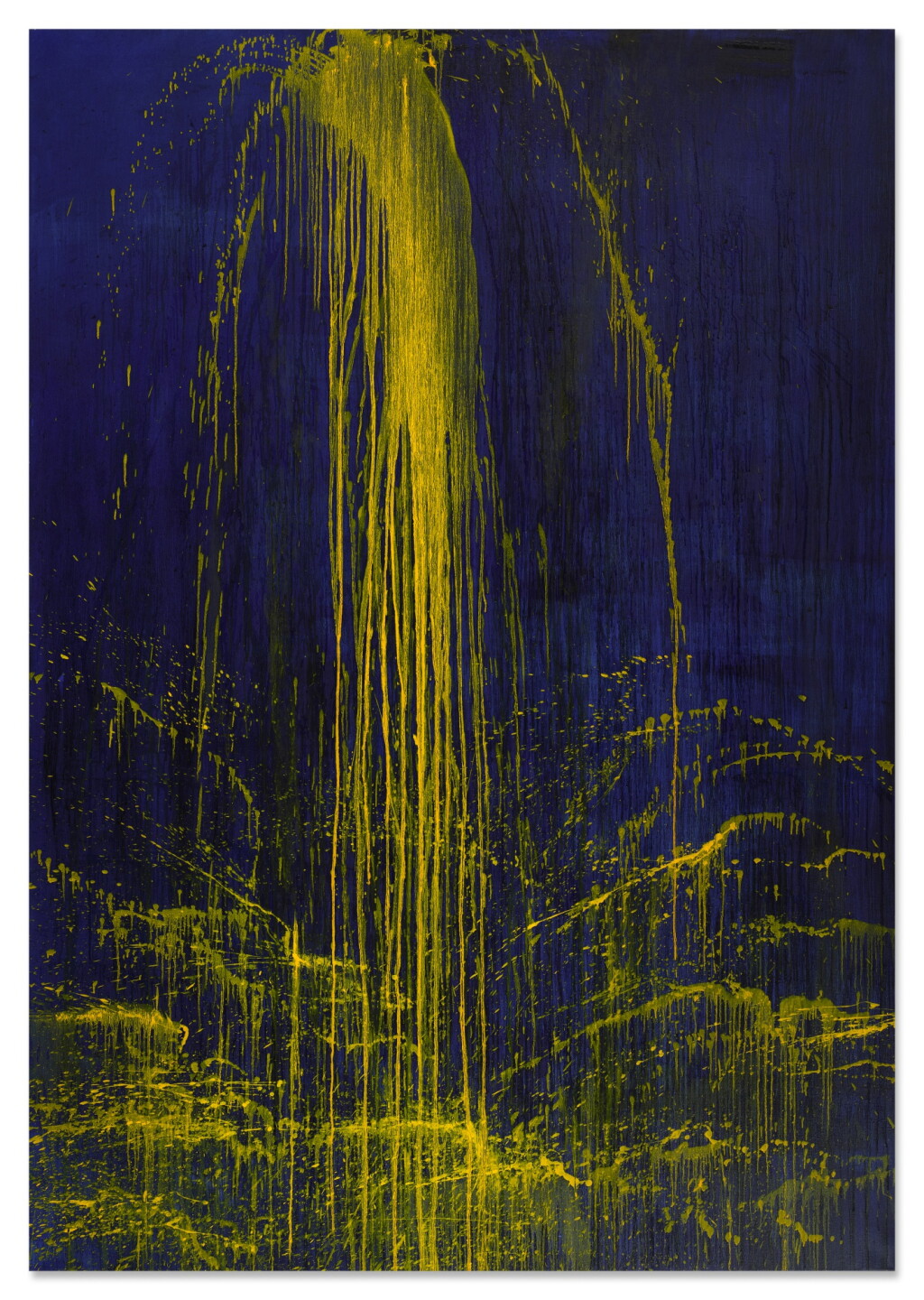 View full screen - View 1 of Lot 102. Smaller Yellow on Blue Waterfall.
