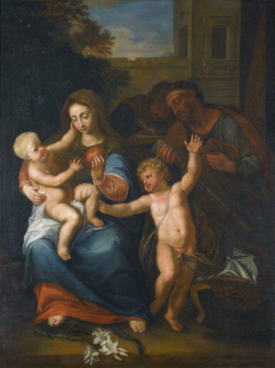 View full screen - View 1 of Lot 280. PIETER VAN DER WERFF | THE VIRGIN AND CHILD, WITH THE INFANT SAINT JOHN THE BAPTIST AND SAINT ANNE.