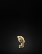 A rare calcified jade 'dragon' pendant, Neolithic period, Liangzhu culture | 新石器時代良渚文化 玉龍