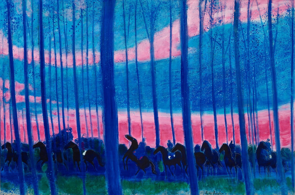 View full screen - View 1 of Lot 1029. André Brasilier 安德烈·布拉吉利 | Cavaliers au ciel flambloyant 熾天騎士.