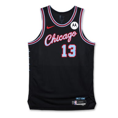 View full screen - View 1 of Lot 58. Nick Richards Chicago Bulls 2025-2026 Game Worn City Edition Jersey.