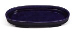 AN AUBERGINE-GLAZED OVAL FOOTED TRAY, QING DYNASTY, 19TH CENTURY