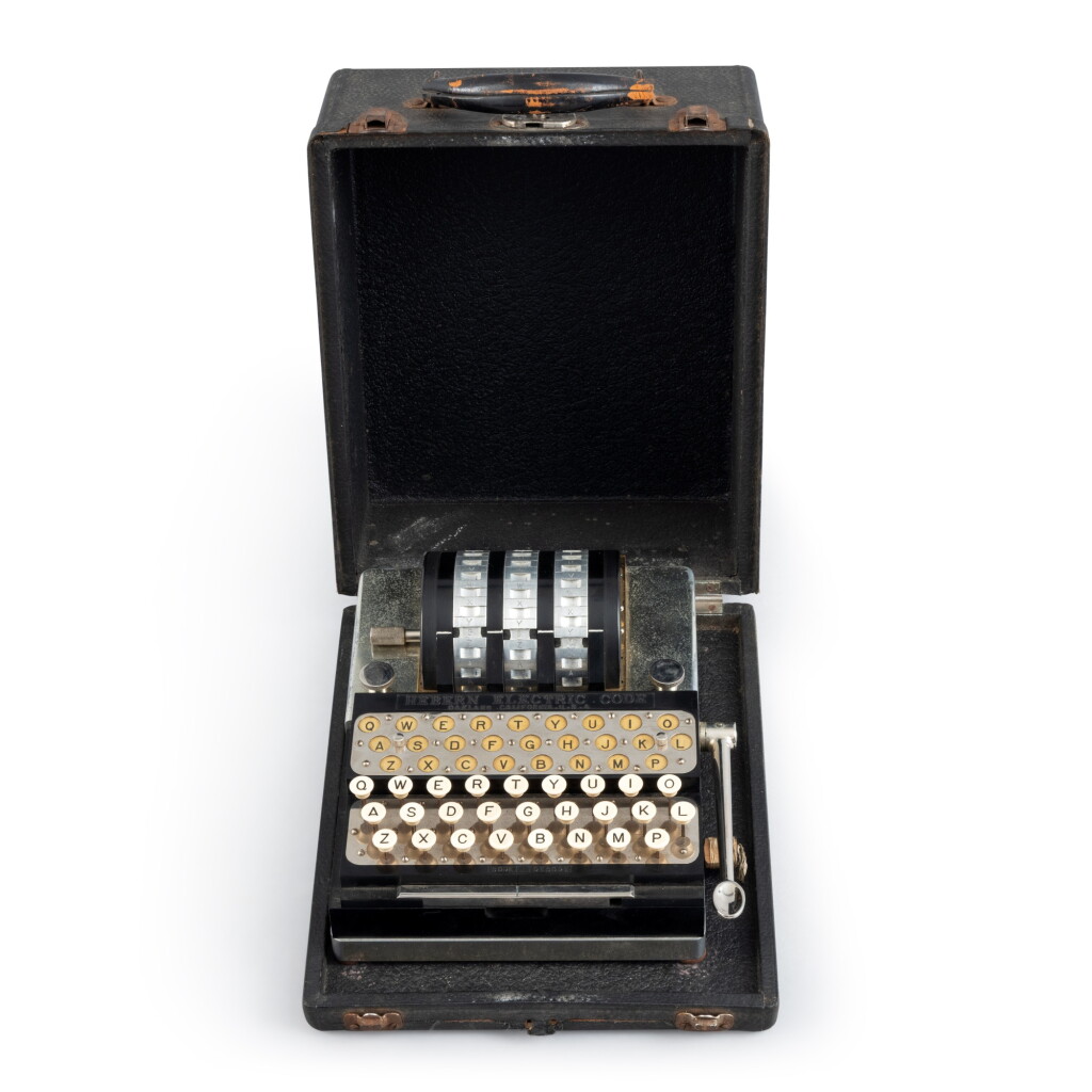 View full screen - View 1 of Lot 7. Hebern 3-Rotor Encryption Machine.