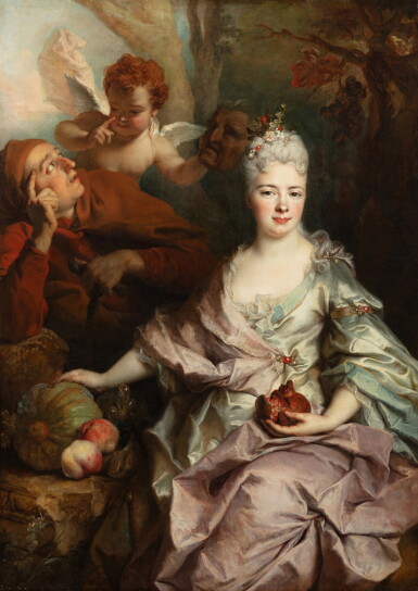 View full screen - View 1 of Lot 52. Portrait of a lady as Pomona, traditionally identified as the Marquise de Parabère.