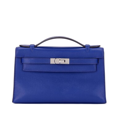 View full screen - View 1 of Lot 1608. Bleu Electrique Swift Kelly Pochette Palladium Hardware, 2011.