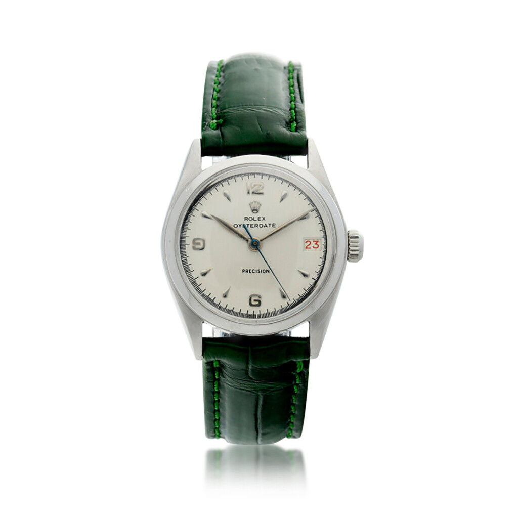 View full screen - View 1 of Lot 45. REFERENCE 6066 OYSTERDATE A STAINLESS STEEL WRISTWATCH WITH DATE, CIRCA 1962.
