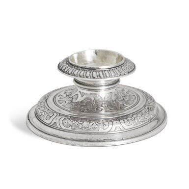 View full screen - View 1 of Lot 2. A German silver salt, apparently unmarked, probably German, early 18th century.