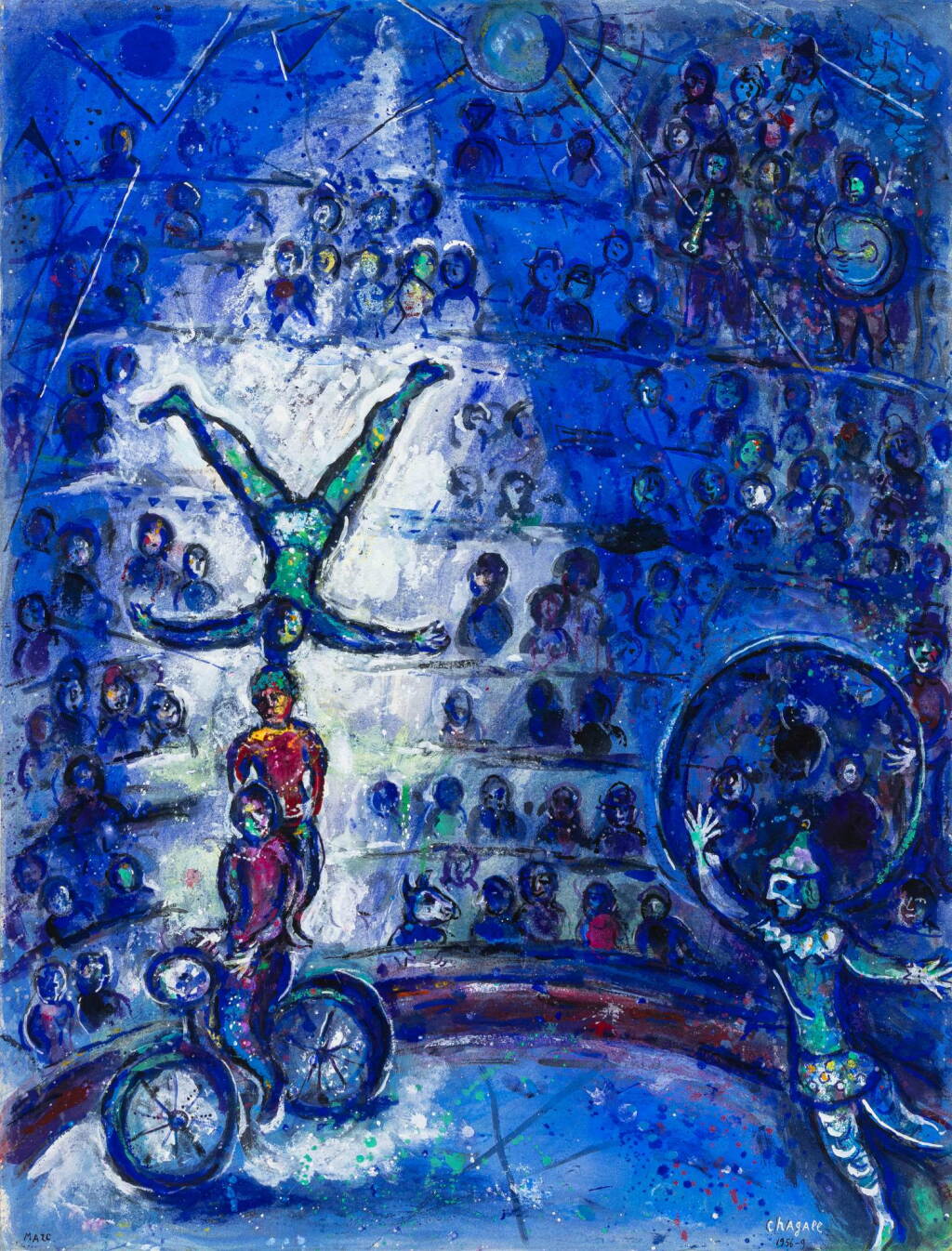 View full screen - View 1 of Lot 20. Gouache préparatoire pour la lithographie originale M. 491 (Cirque, Paris, Teriade Editeur 1967).