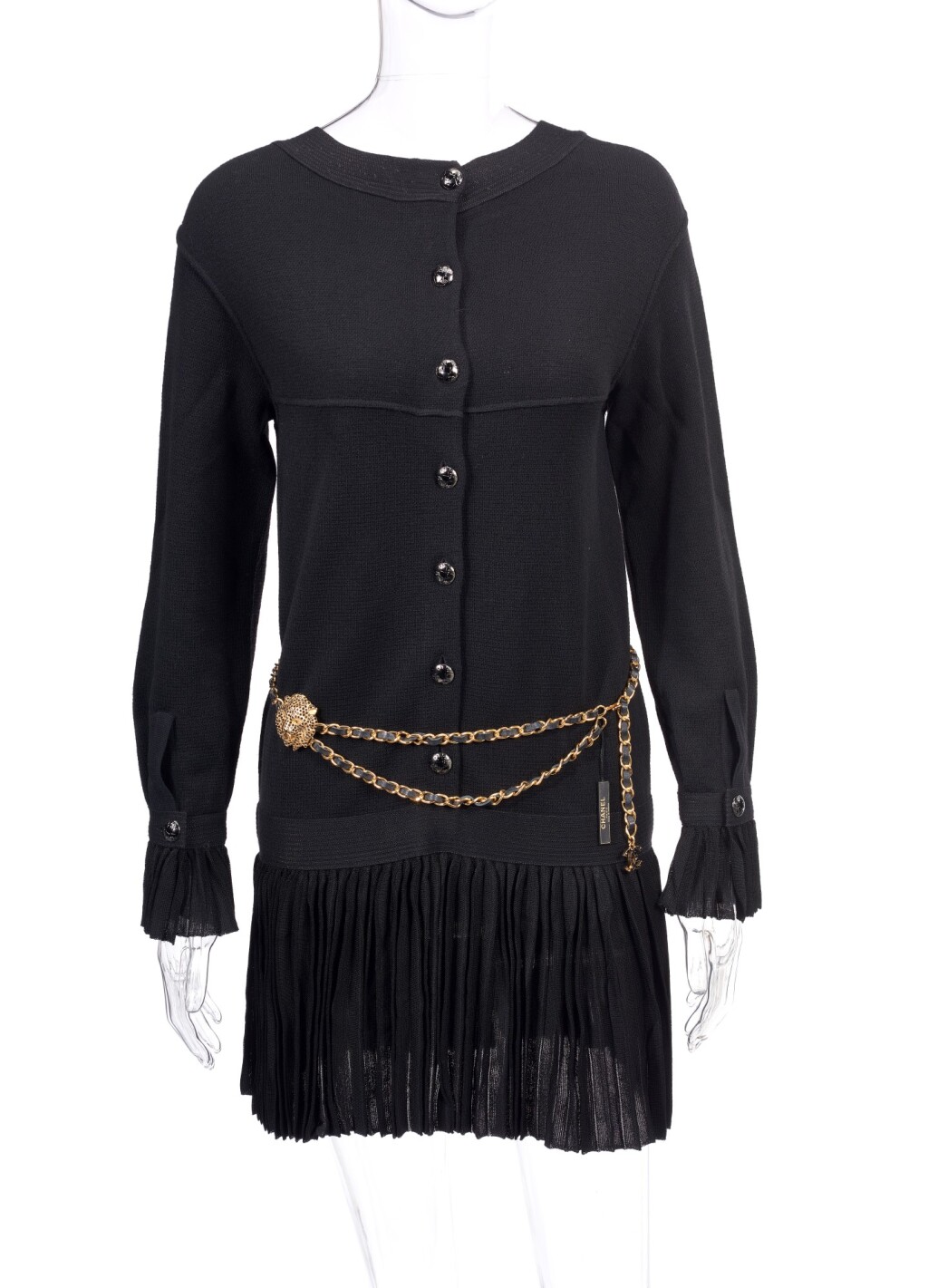 Black Mini Dress And Black Leather Chain Belt, Chanel | A Collection Black Mini Dress And Black Leather Chain Belt, Chanel | A Collection