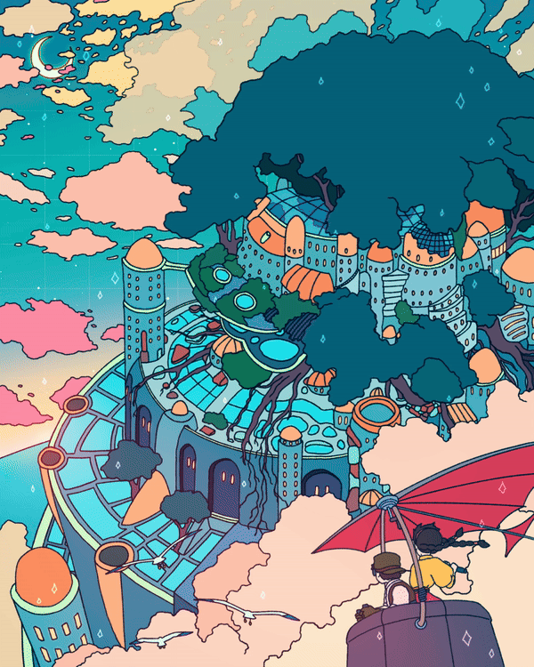 View full screen - View 1 of Lot 17. Castle in the Sky.