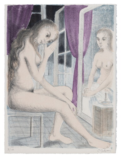 View full screen - View 1 of Lot 82. Les Dessins de Paul Delvaux. 1967. Exemplaire sur Arches, avec une lithographie signée..