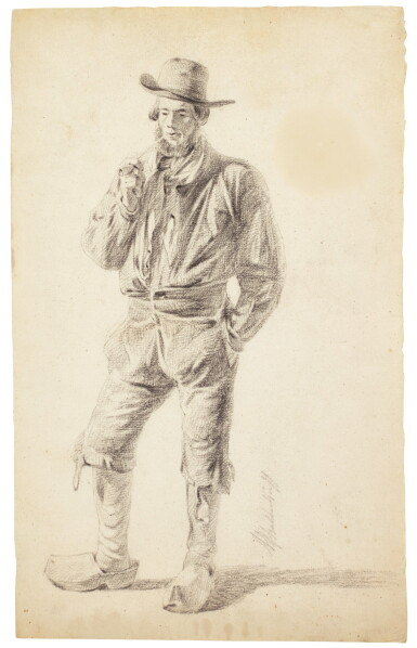 View full screen - View 1 of Lot 71. Two studies of standing men.