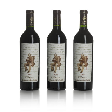 View full screen - View 1 of Lot 41. Château Mouton Rothschild 2003 (12 BT).