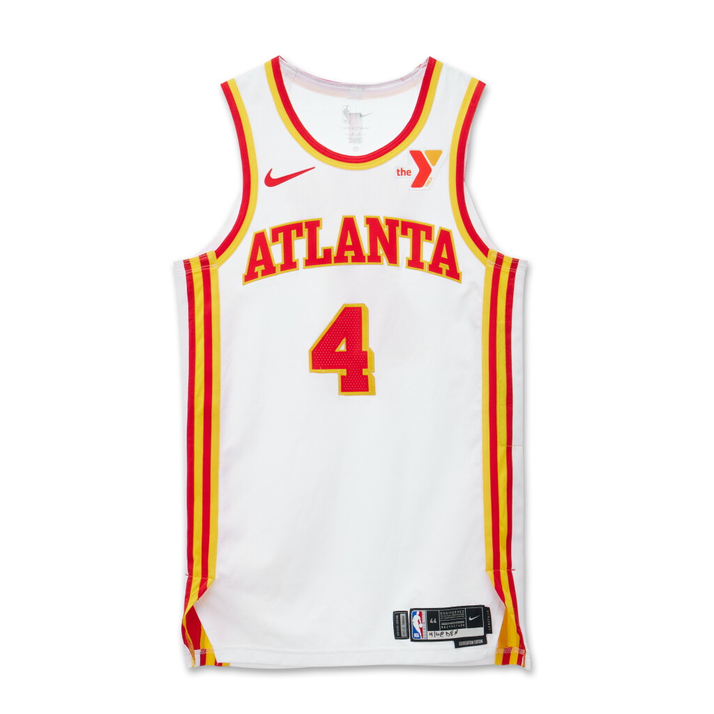 View full screen - View 1 of Lot 124. Kobe Bufkin Atlanta Hawks 2023-2024 Game Worn Association Edition Jersey .