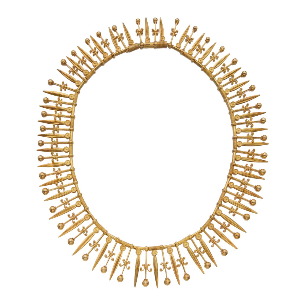 View full screen - View 1 of Lot 214. Gold Necklace.