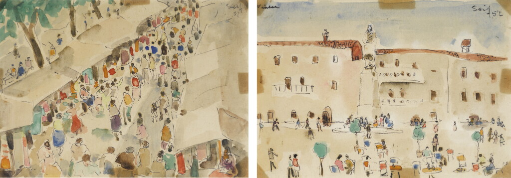 View full screen - View 1 of Lot 50. Untitled (Two Watercolours).