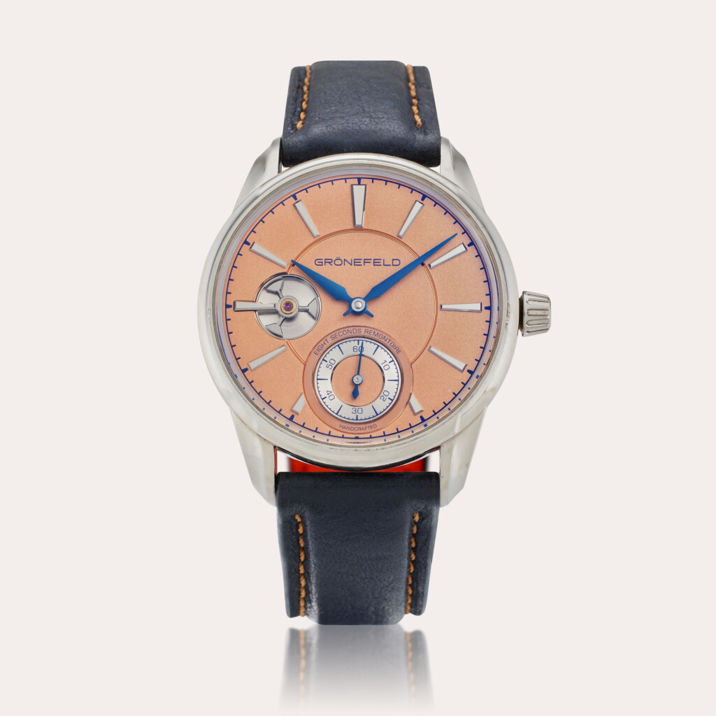 View full screen - View 1 of Lot 27. Reference REMO-WG-SA 1941 Remontoire Constant Force | A limited edition white gold wristwatch with 8-seconds constant force remontoire, Circa 2017.