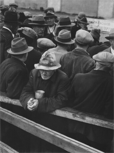 View full screen - View 1 of Lot 63. Dorothea Lange: White Angel Bread Line, San Francisco.