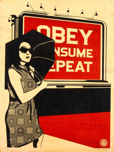 View full screen - View 1 of Lot 25. SHEPARD FAIREY | OBEY BILLBOARD CONSUME.