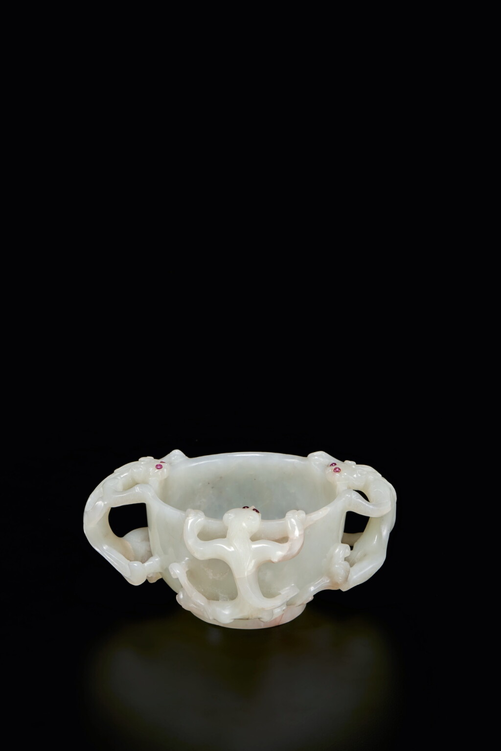 View full screen - View 1 of Lot 427. A white jade ‘chilong’ cup, 17th century.