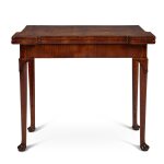 A Queen Anne Walnut Concertina Action Card Table, Circa 1710